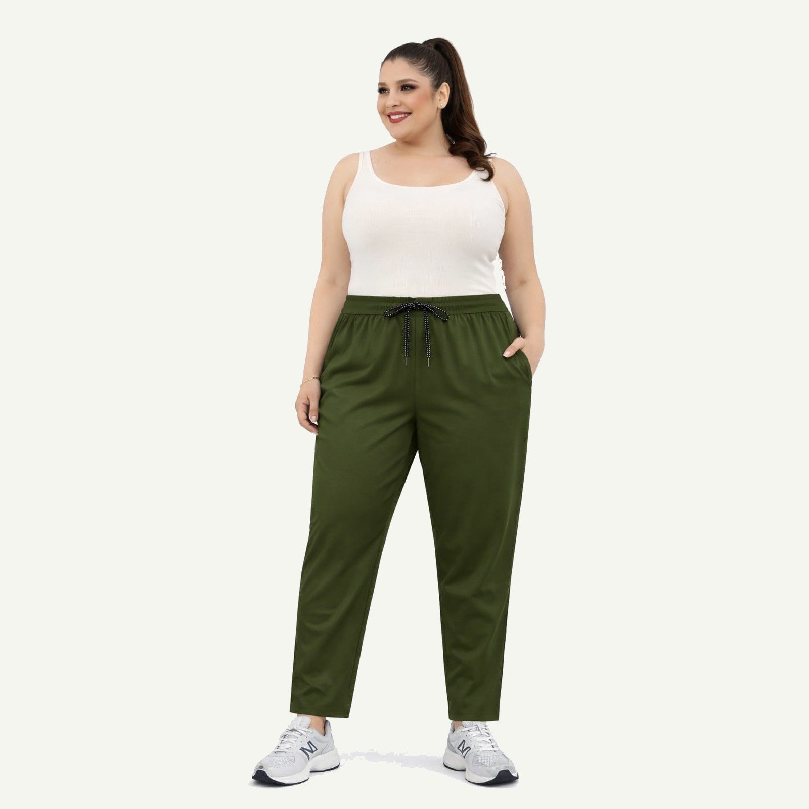 Plus Size Χακί Παντελόνι – Sport Casual Γραμμή Khaki Motion - Image 2