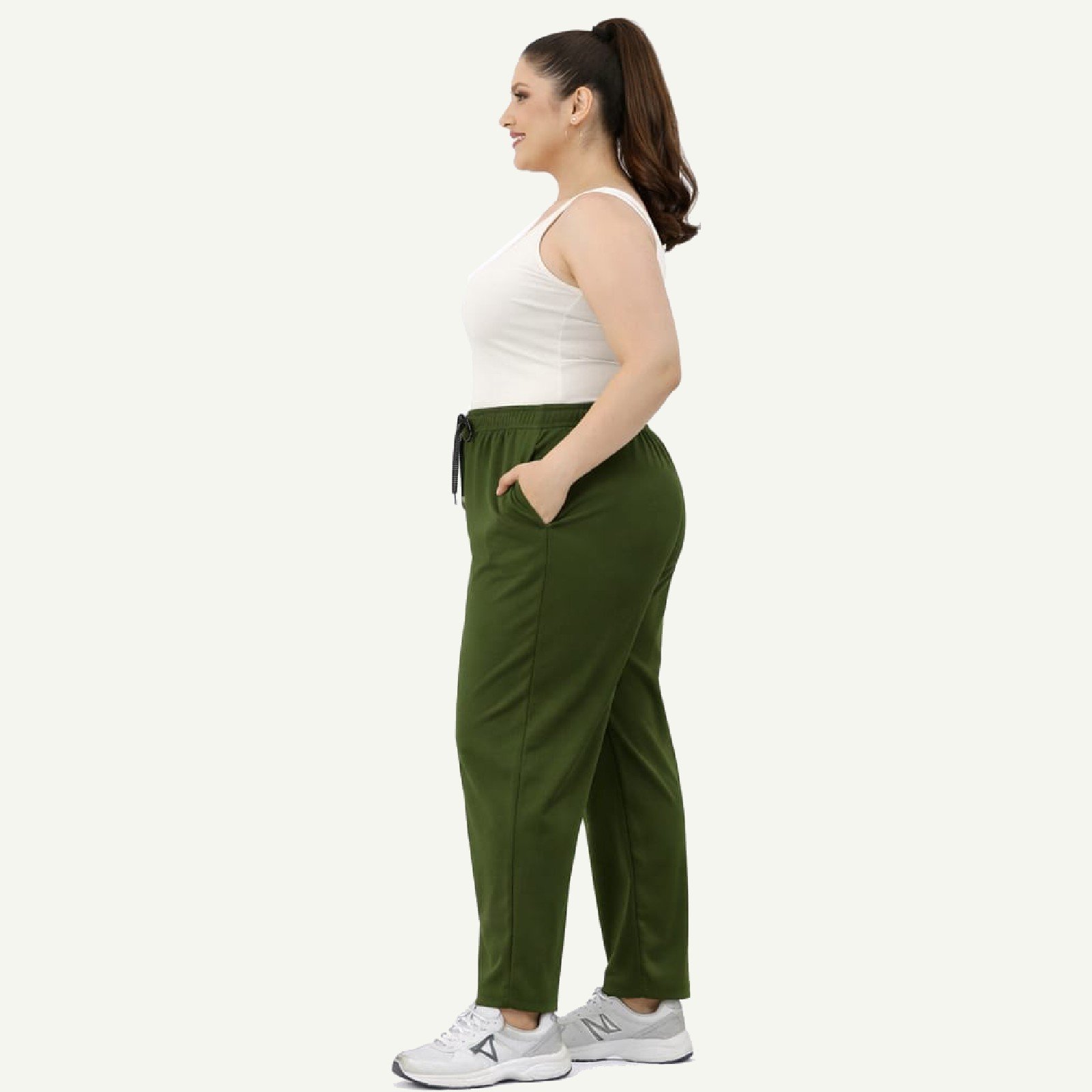 Plus Size Χακί Παντελόνι – Sport Casual Γραμμή Khaki Motion - Image 4