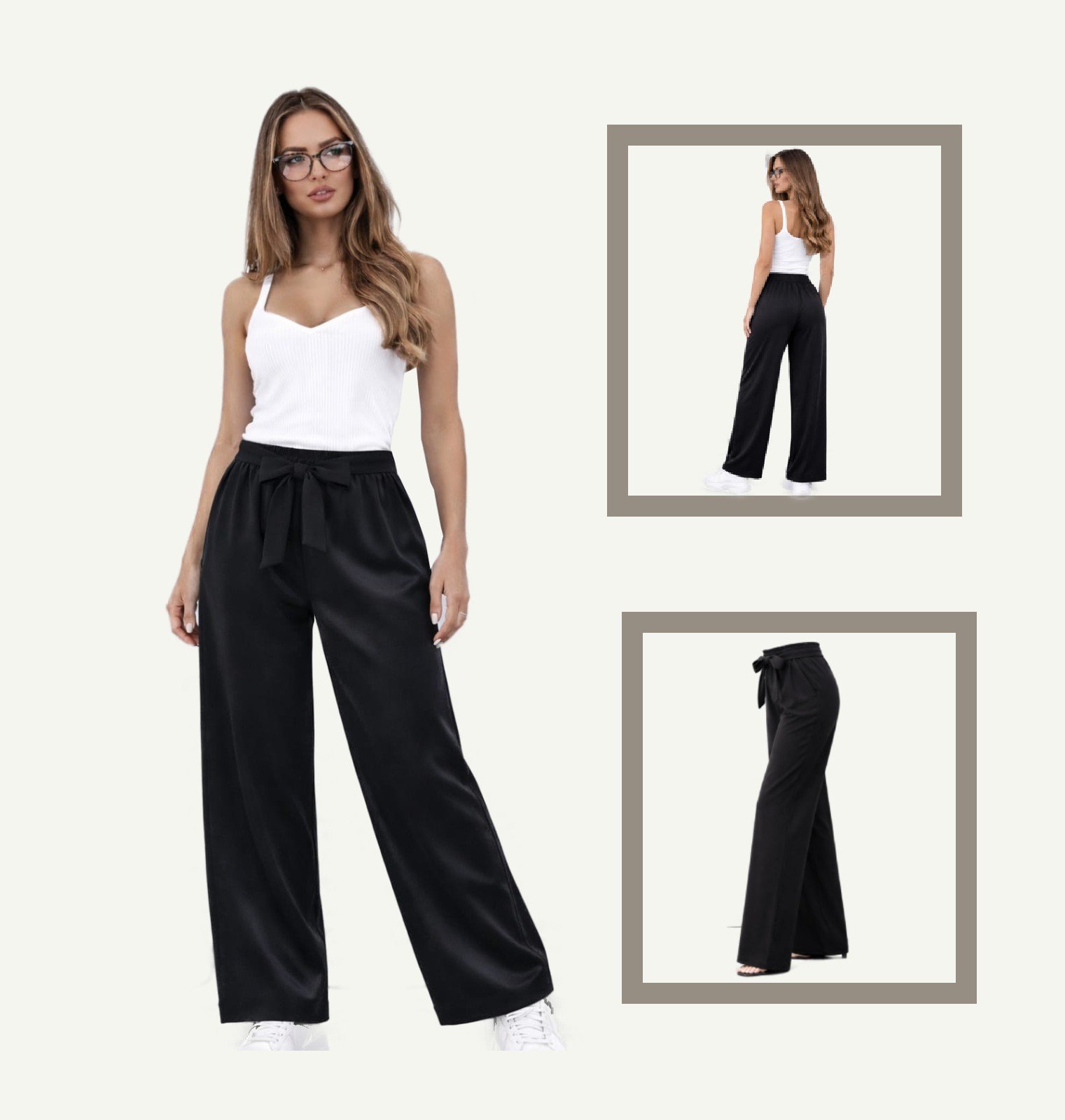 Παντελόνα με Ζώνη Δεσίματος – Ίσια Γραμμή One size Classic Black