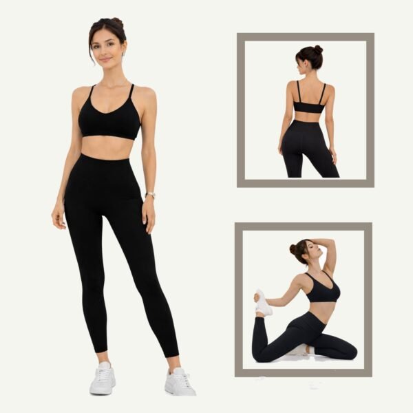 ARSH Seamless Active Set – Γυναικείο Σετ Αθλητικό (Top & Κολάν) Μαύρο