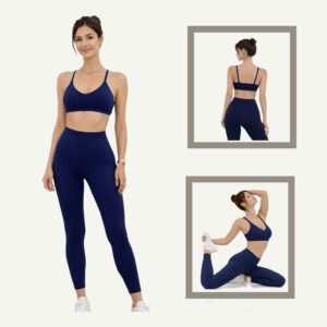 ARSH Seamless Active Set – Γυναικείο Σετ Αθλητικό (Top & Κολάν) Navy bleu