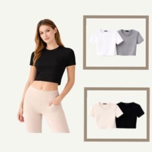 ARSH Lycra Crop Top – Μαύρο