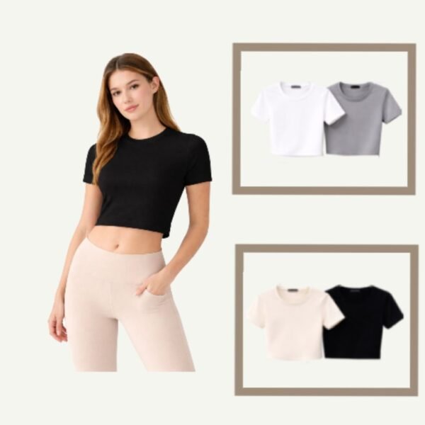 ARSH Lycra Crop Top – Μαύρο