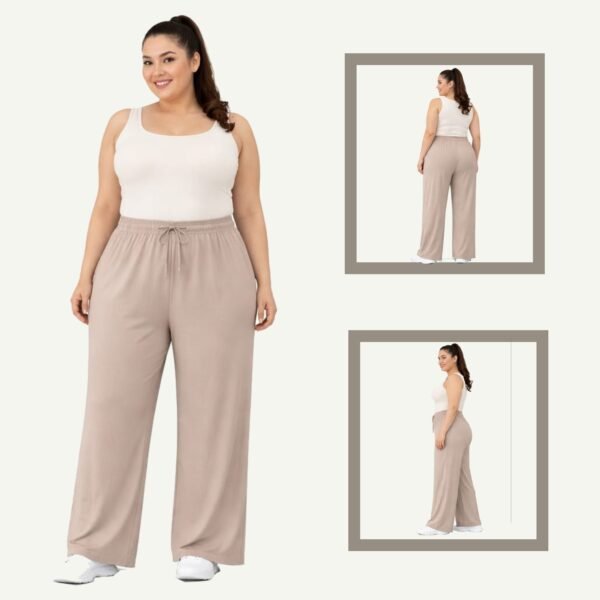 Plus Size Παντελόνα Jersey – Ελαστική & Άνετη Γραμμή Beige