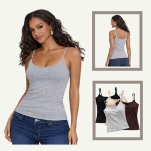 Arsh Γυναικείο Top με ραντάκι & ενίσχυση Γκρι