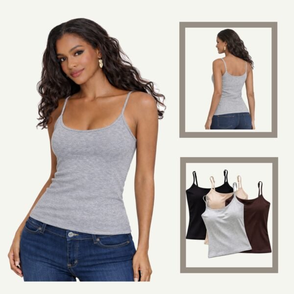 Arsh Γυναικείο Top με ραντάκι & ενίσχυση Γκρι