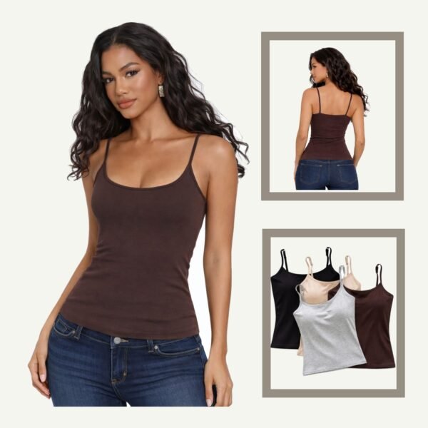 Arsh Γυναικείο Top με ραντάκι & ενίσχυση Καφέ