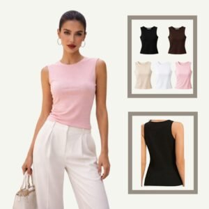 Γυναικείο Τοπ Εφαρμοστό – Βισκόζη & Ελαστίνη Dust Pink