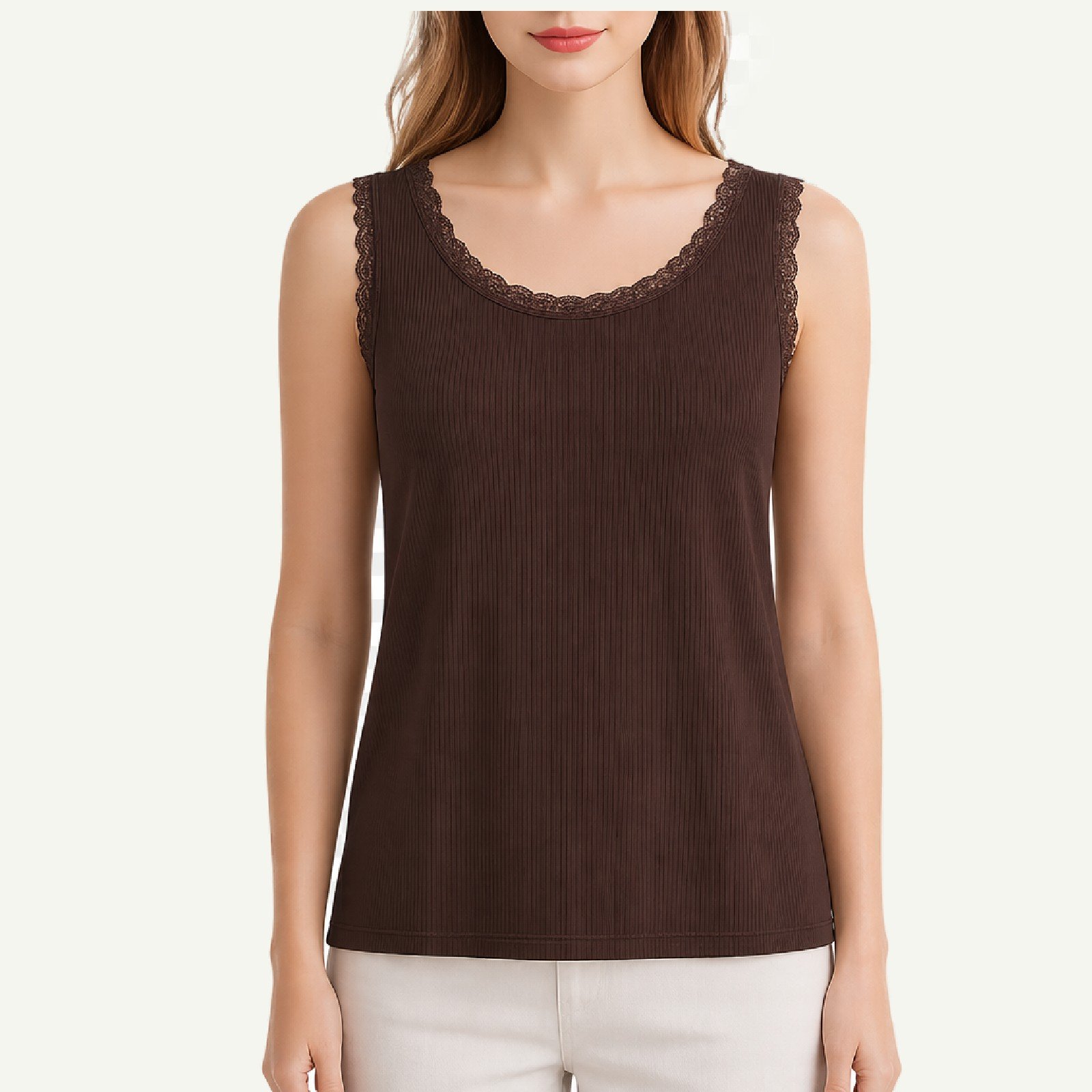 Γυναικείο Rib Top με Δαντέλα – Basic Collection - Image 4