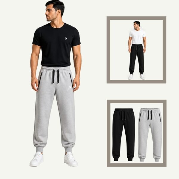 Ανδρική Φόρμα Jogger με Rib Λάστιχο στο Μπατζάκι