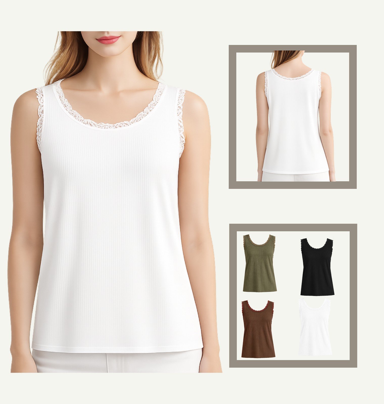 Γυναικείο Rib Top με Δαντέλα – Basic Collection